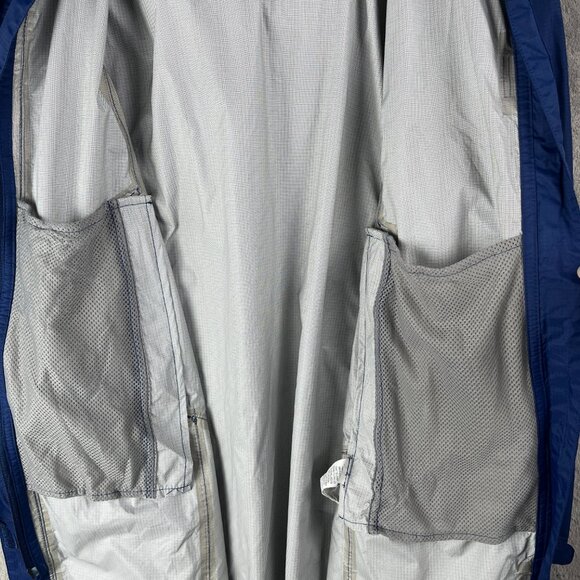 LL Bean Trail Model Raincoat Women's M Blue Long Waterproof Jacket Hooded Rugged - Picture 6 of 13